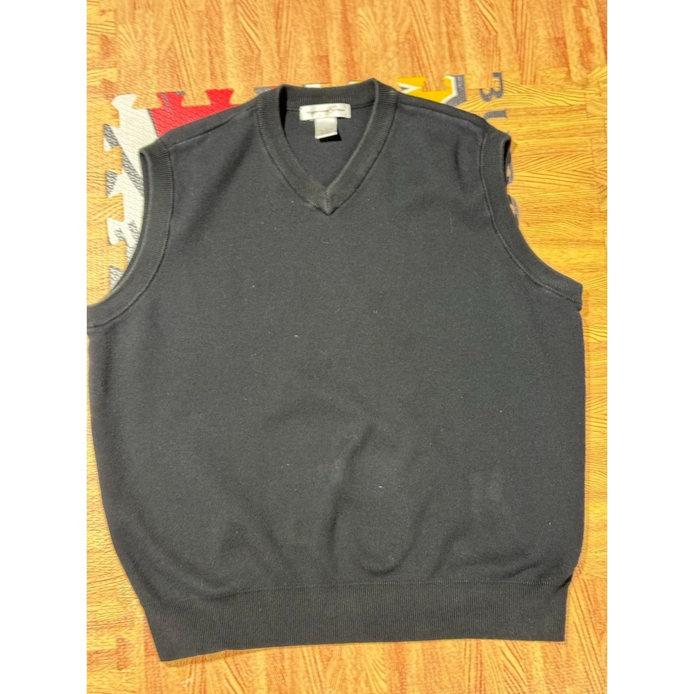 Cypress‎ Links V neck Sweater vest black men's large pullover